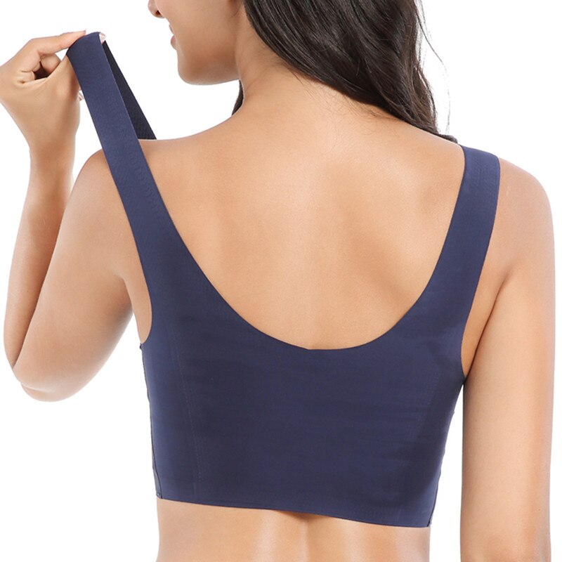 Meizimei seamless sleep bras for women sports bralette lace vest beauty back sexy lingerie padded crop top bh plus size intimate